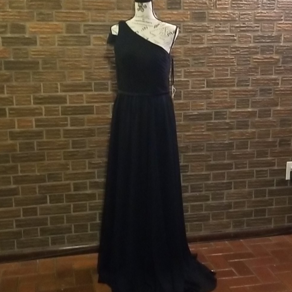 Long navy blue dress